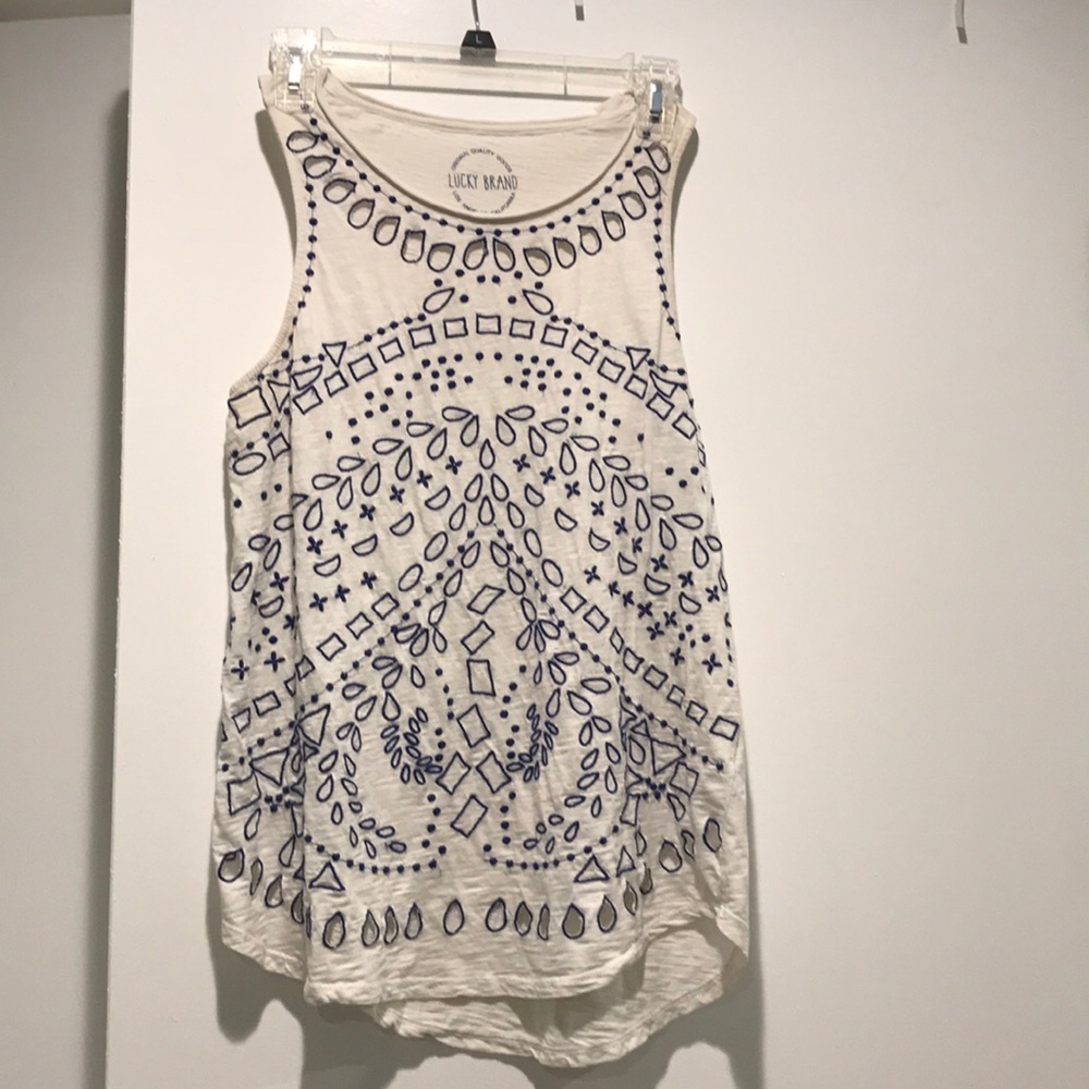 Lucky Brand stitched tank top